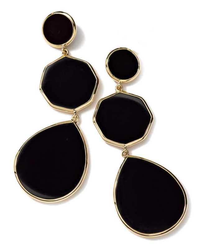 Crazy 8's 3-Stone Drop Earrings in 18K Gold